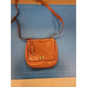 Fossil Long Live Vintage Leather Crossbody‎ Bag Purse Brown Flap Small Satchel